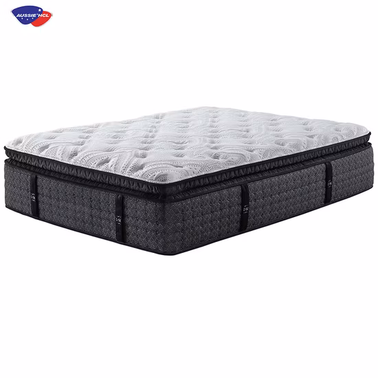 Home Furniture Luxury Natural Latex Euro Top Double Queen King Size Pocket Spring Foam Mattress Bed in a Box