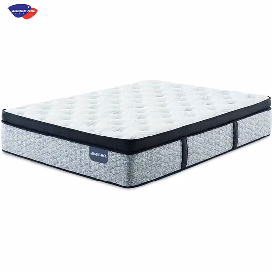 Home Furniture Luxury Natural Latex Euro Top Double Queen King Size Pocket Spring Foam Mattress Bed in a Box